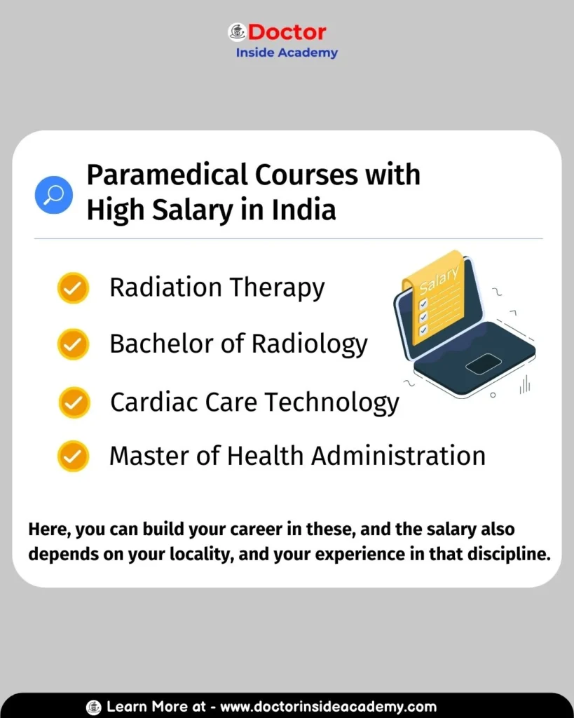 Best Paramedical Courses with High Salary in India