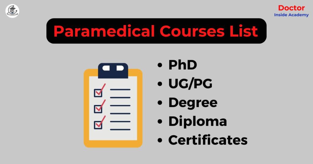 paramedical courses list