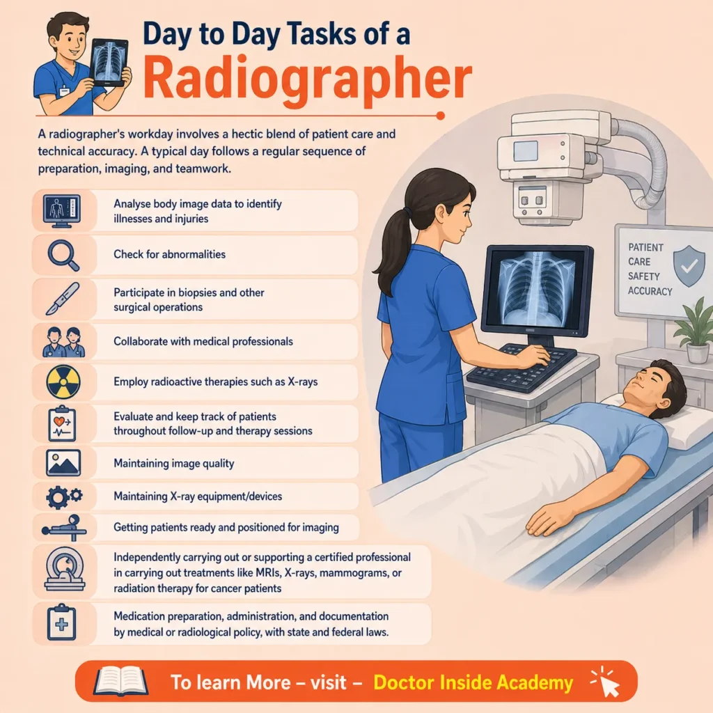 Radiographer Daily tasks