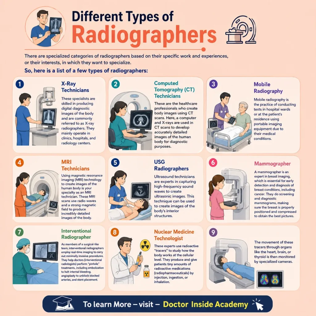 Types of Radiographers