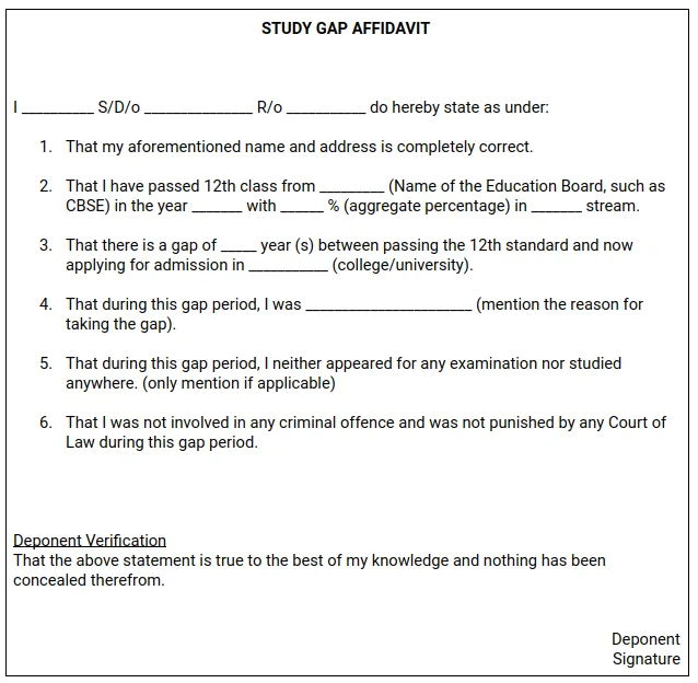 12th GAP Certificate